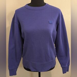 Acne Studios Athleisure Activewear Streetwear Layer Blue Sweatshirt XXS